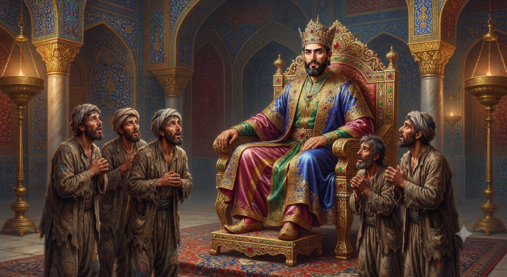 حکایت پندآموز پادشاهی در میان دزدان