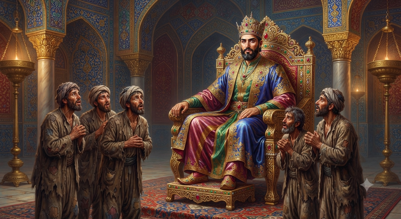 حکایت پندآموز پادشاهی در میان دزدان